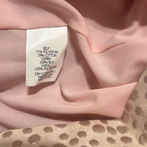 Amanda Uprichard Sleeveless Halter Dress Pink Rose Gold Polka Dots sz S Small - Picture 7 of 7